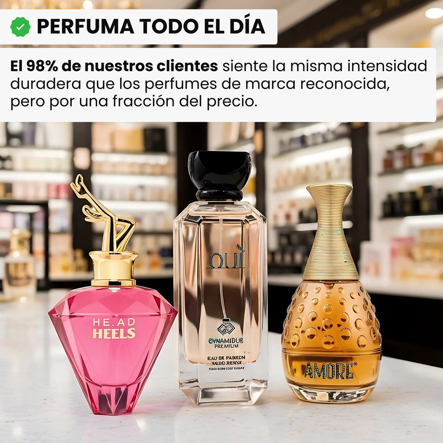 Combo de 3 perfumes inspiración: Giorgio Armani Sí, Dior J’adore y Lancôme La Vie Est Belle – 100ml