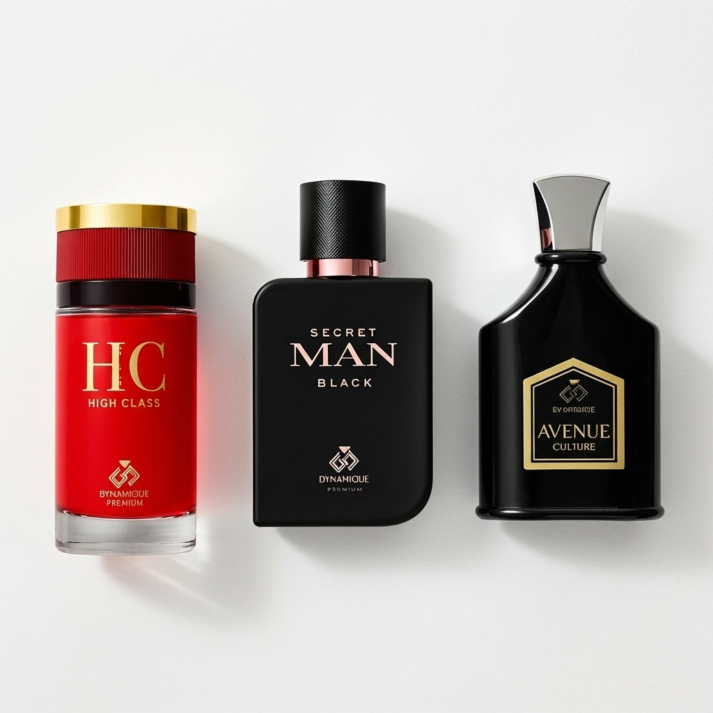 Combo de 3 perfumes inspiración: Bvlgari Man in Black, CH Men de Carolina Herrera y Armani Code 100ml